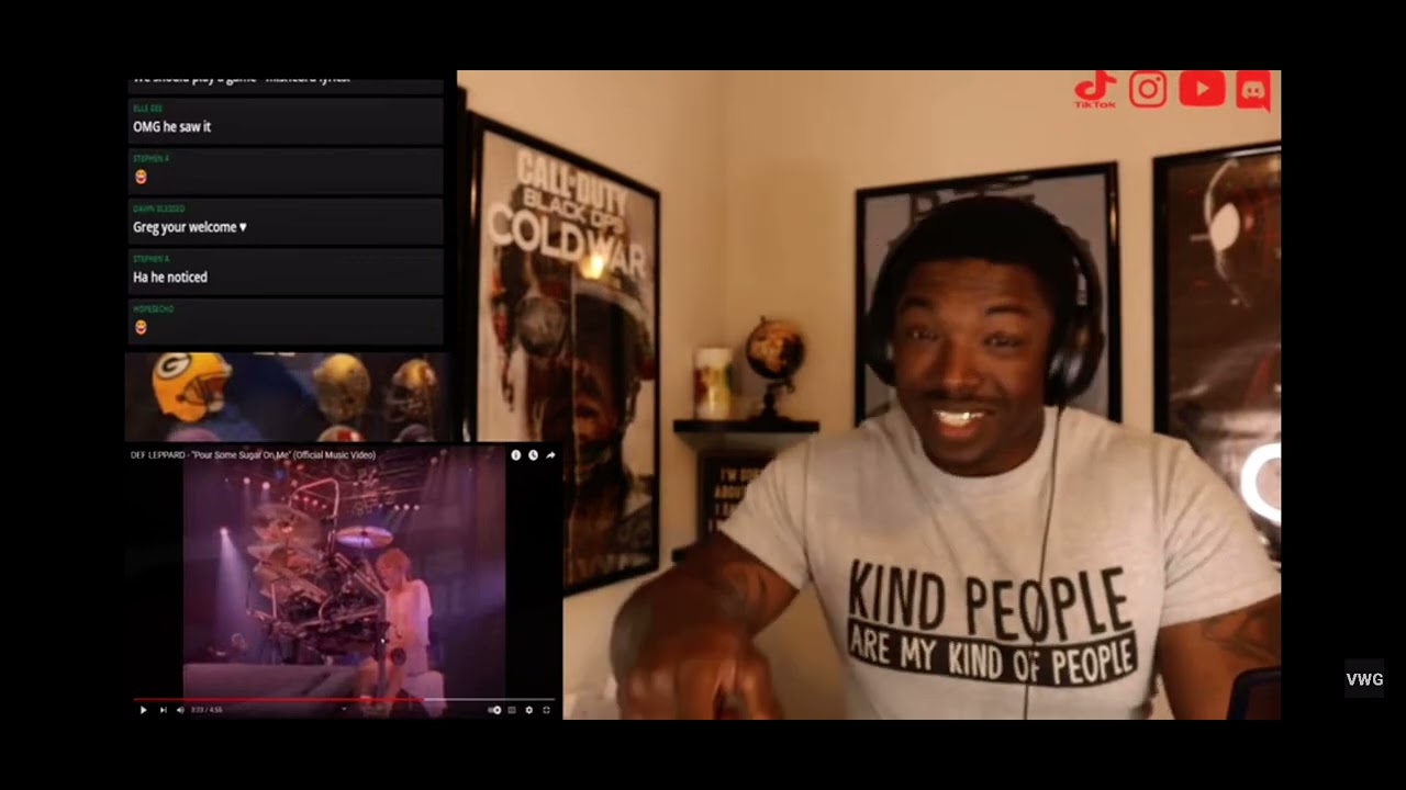 This made me laugh. His reaction to Rick Allen is awesome. @VloggingWithGreg