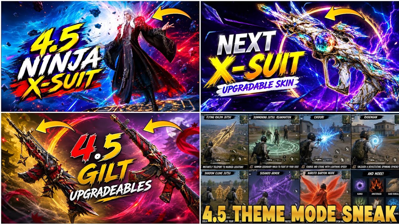 4.5 X-SUIT THEME REVEALED | 4.5 GILT UPGRADEABLE GUNS LEAKS | 4.5 THEME MODE SPIDERMAN | 4.5.1 BETA