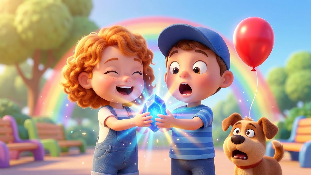 Rainbow Town Magic Story | Mini & Max&rsquo;s Glowing Adventure | Kids Moral Cartoon