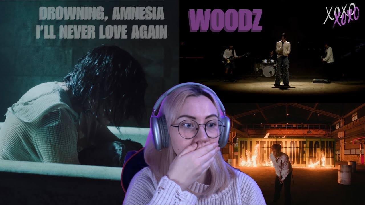 ЭТОТ ГОЛОС... 😳 ПЕРВЫЙ РАЗ смотрю WOODZ — Drowning, I'll Never Love Again, AMNESIA mv | KPOP РЕАКЦИЯ