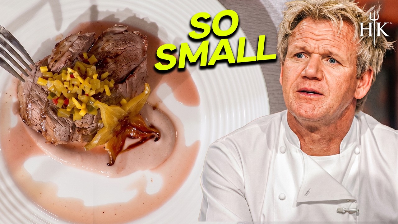 Chef Ramsay Criticizes the Contestant For Small Portions | Hell's Kitchen USA
