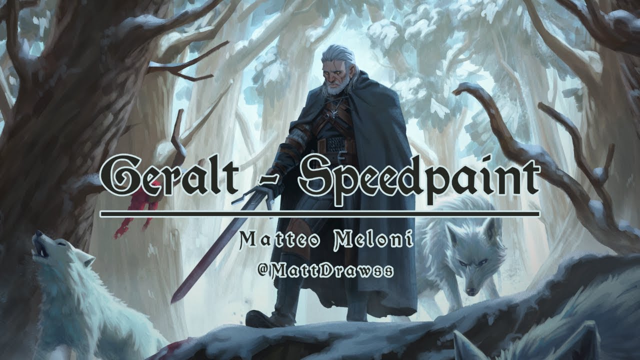 Geralt, White Wolf - The Witcher SPEEDPAINT