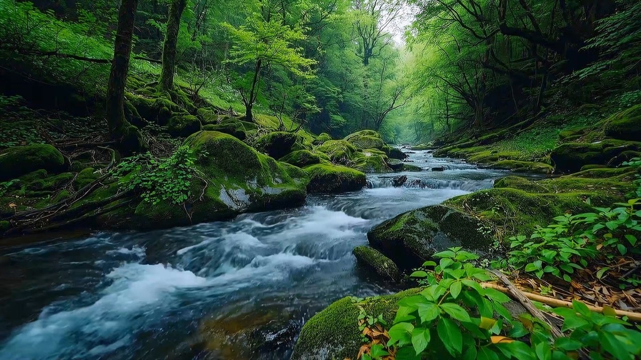 AMAZING Peaceful Forest River Escape | Relaxing Water Stream & Birds for Deep Sleep & Stress Relief