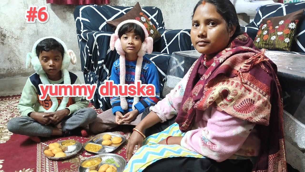 Aaj Banna yummy dhuska naste me| angelina's vlog|sixth vlog|#vlogger #food #vlogging #cooking 