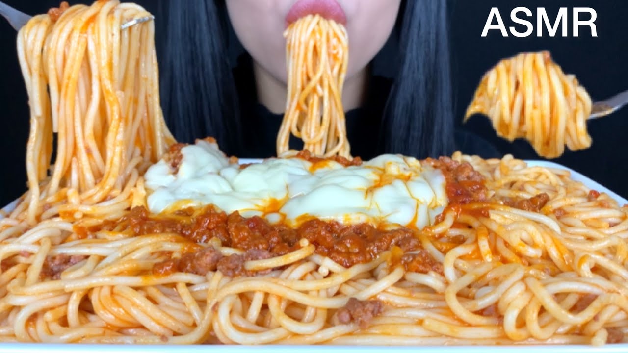 ASMR Spaghetti bolognese | Mukbang (Eating Sounds)