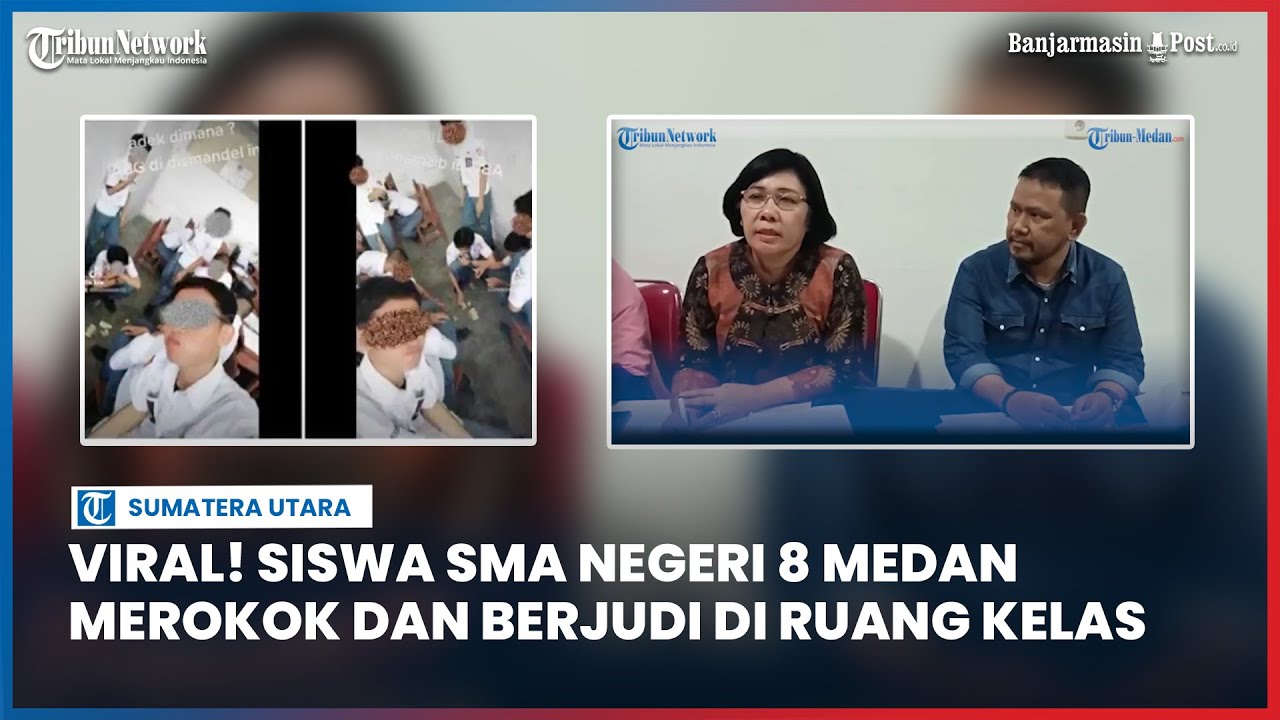 GAWAT Siswa SMA Negeri 8 Medan Merokok dan Berjudi di Ruang Kelas, Kepsek tak Terima Videonya Viral