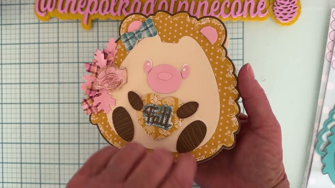 Hedgehog mini album share from #scrapdivadesigns