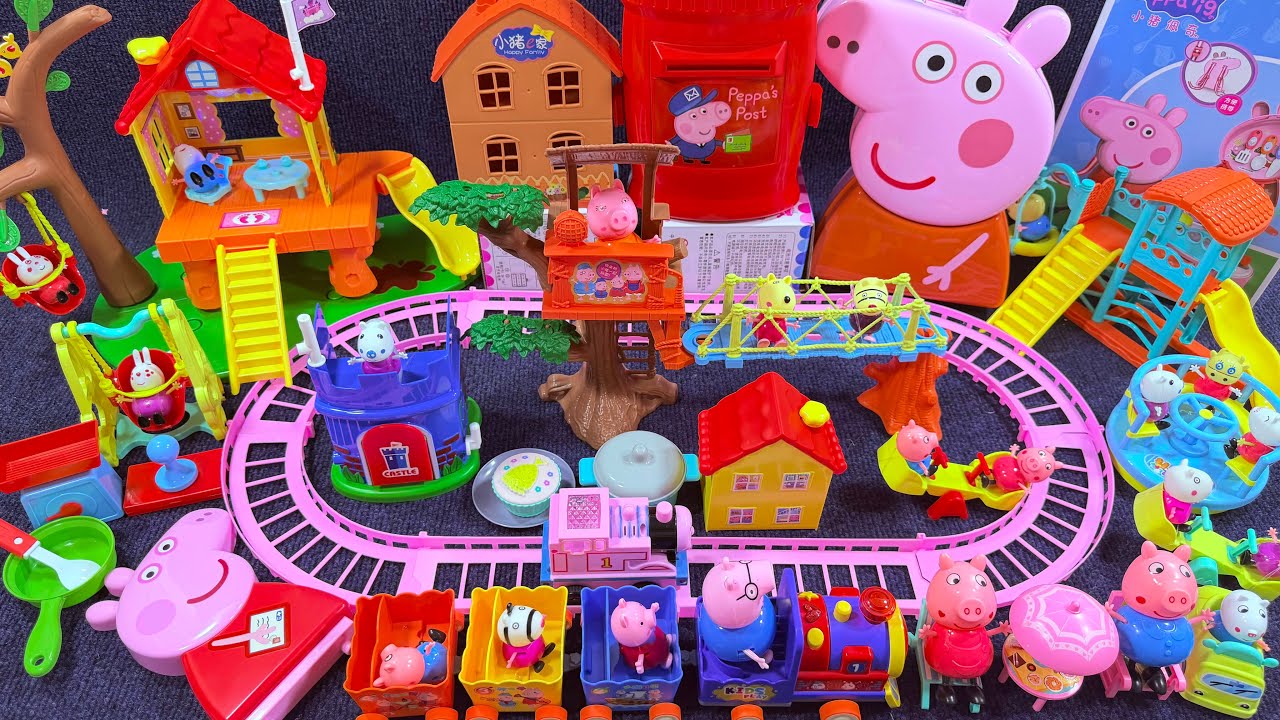 13 Minutes Satisfying with Unboxing Peppa Pig Castle & Family Playground Playset ASMR | Review Toys