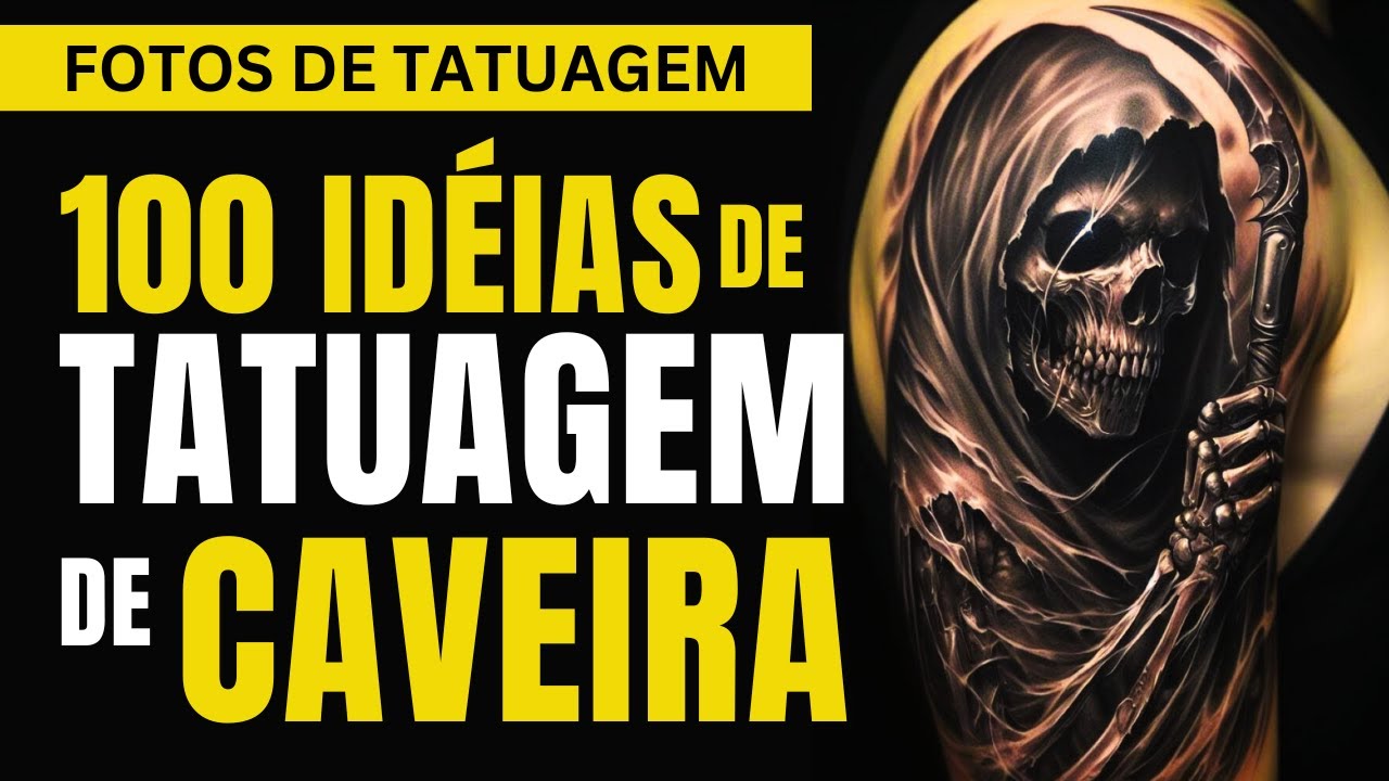 100 IDÉIAS DE TATUAGEM DE CAVEIRA - FOTOS DE TATUAGEM