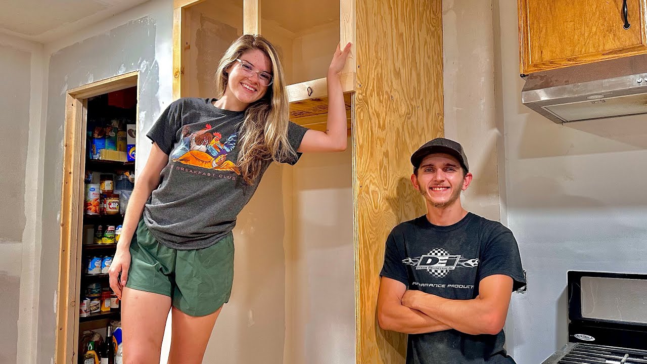 Custom Built Fridge Cabinet | Shipping Container House Kitchen |Ep:127|