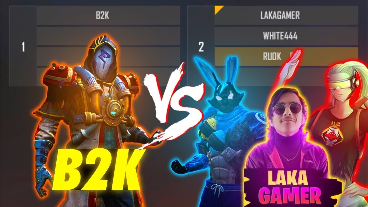 B2K VS WHITE 444, RUOK FF, LAKA GAMER | 3VS1 AWM GOD LEGEND