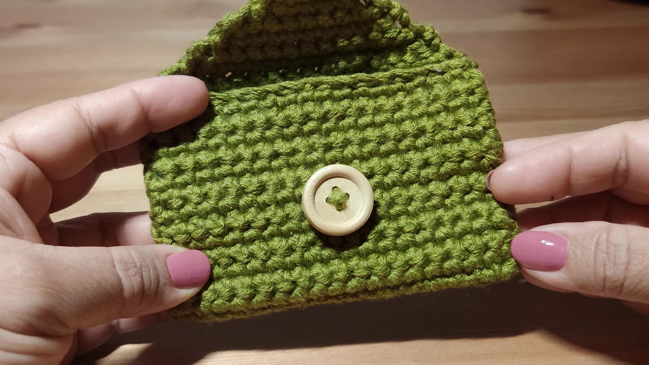 Tarjetero a crochet 1- proyecto fácil en punto bajo