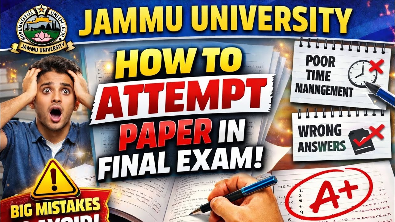 ❌ Don’t Write Your Exam Like This! | How to Attempt Paper | Jammu University 🎯🔥