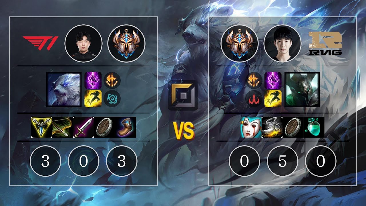 T1 Canna Volibear vs RNG Langx Mordekaiser Top - KR Patch 10.12