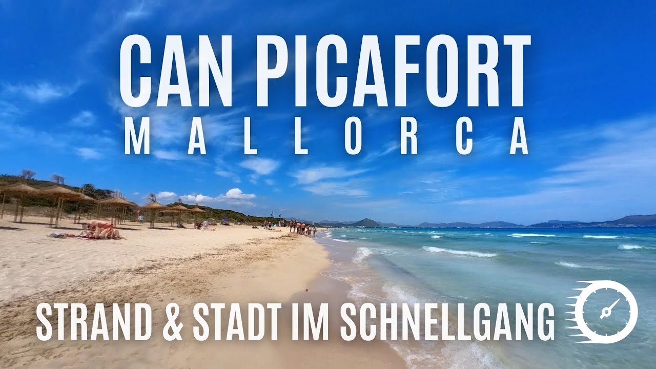 Mallorca Can Picafort 🌞 Strand und Stadt im Schnellgang
