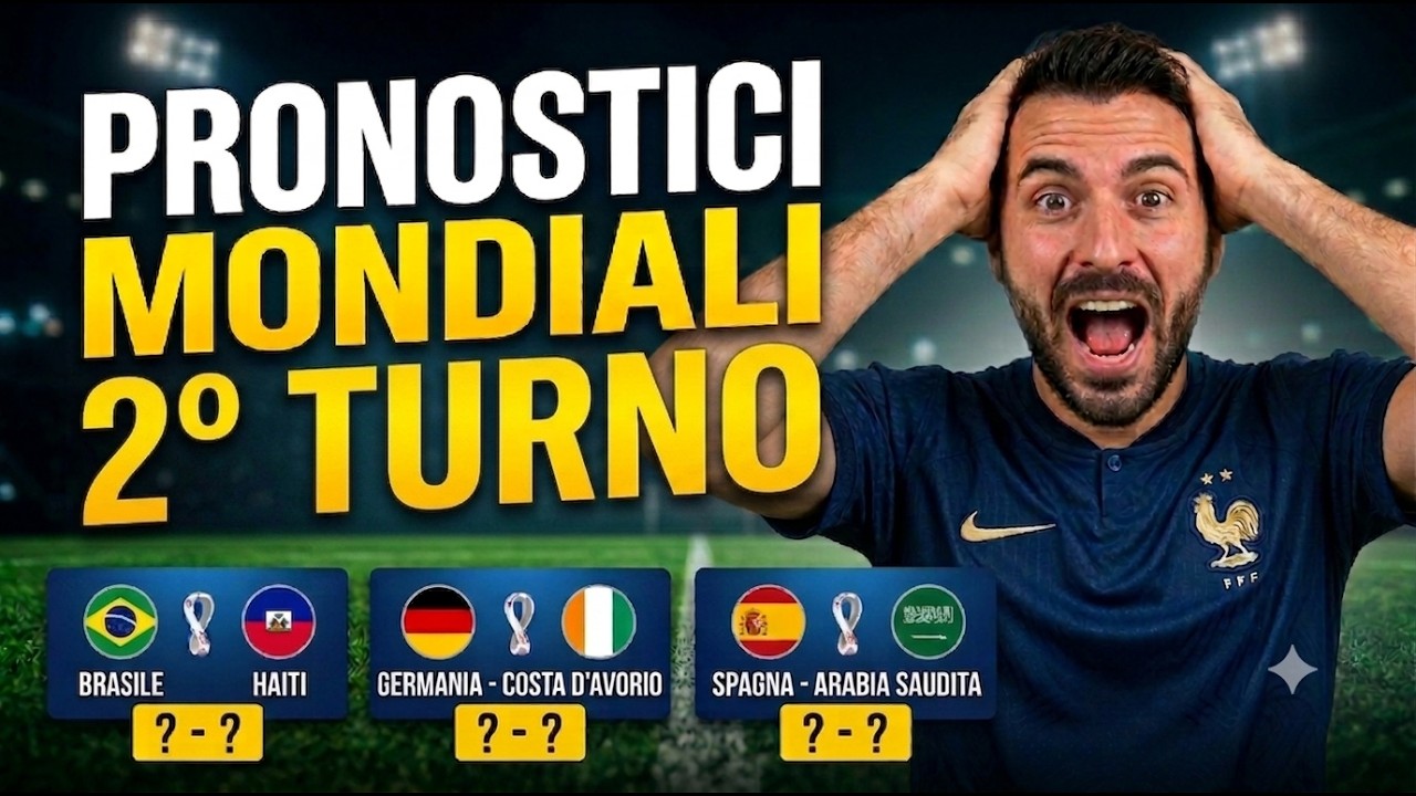 PRONOSTICI MONDIALI 2026: Schedina 2&deg; TURNO⚽🏆