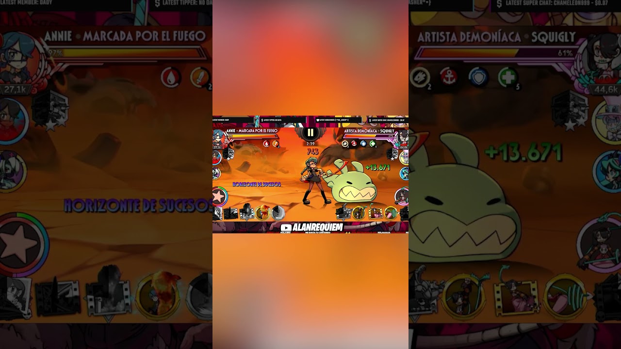 Batallas Epicas en Skullgirls 23# | Skullgirls Mobile  #skullgirls #gaming #skullgirlsmobile #shorts