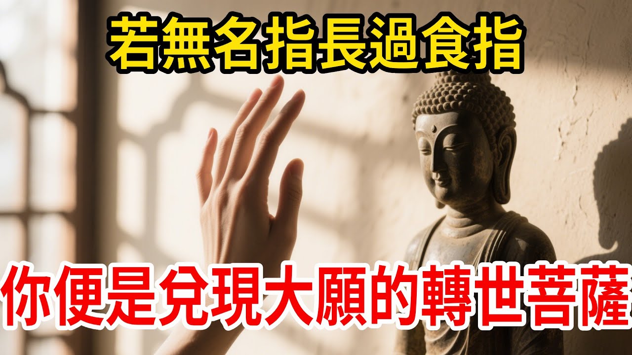 若無名指長過食指，你便是兌現大願的轉世菩薩【自依止 法依止】#佛陀#佛學#佛教#禪修#佛法智慧#佛教故事#佛教文化