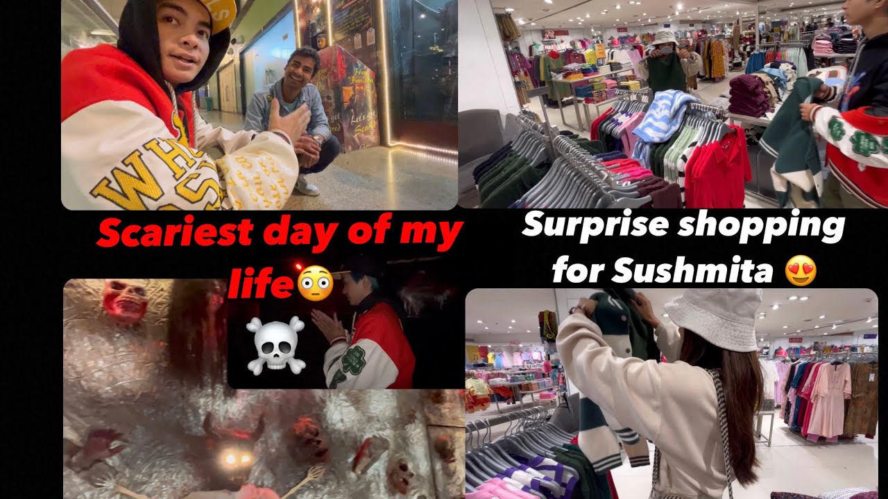 Surprise shopping Sushmita k liye😍😍horror challenge accepted 😳😭