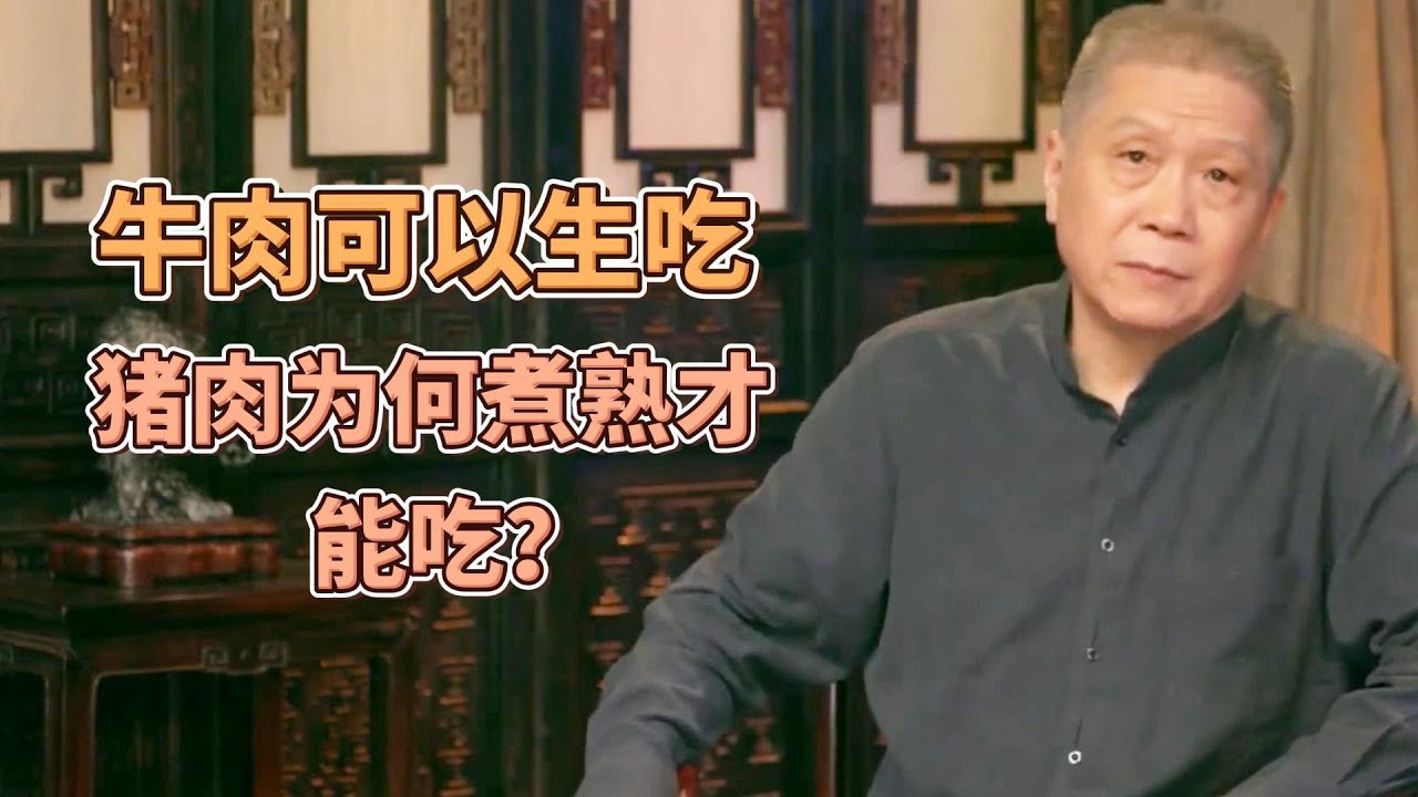 爲何豬肉不能多吃和生吃，牛肉卻可以？聼馬爺講完真的長知識！  #圓桌派#窦文涛#观复嘟嘟#马未都