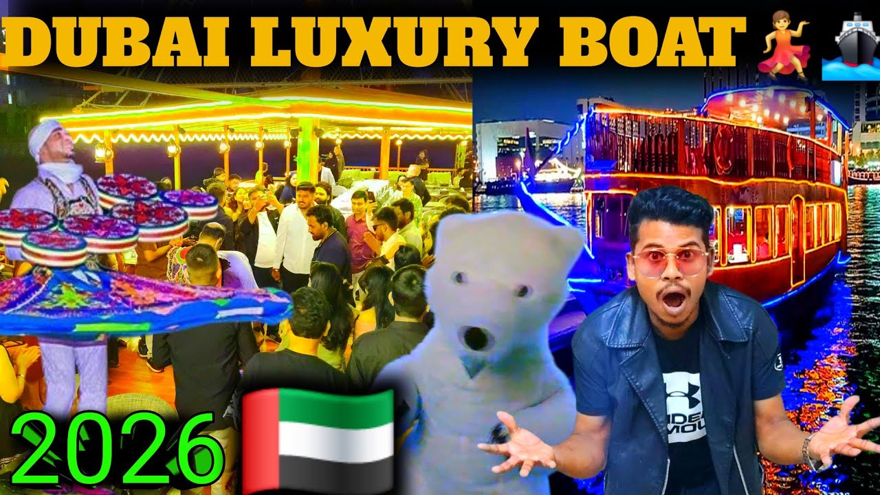 ​Luxury Boat Party in //Dubai🔥// Dont Miss the End 🕺🚢🇦🇪#DubaiLuxury​#dubaivlog  