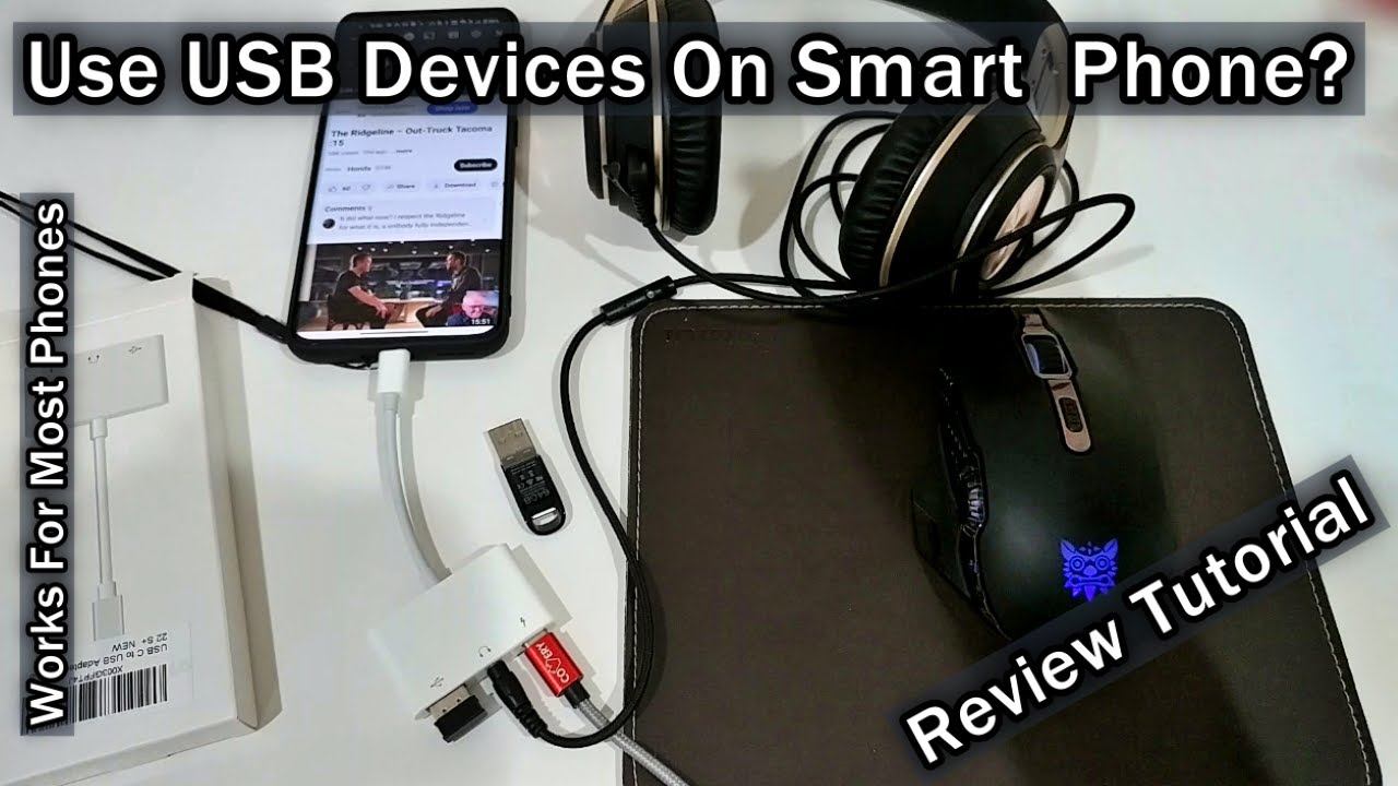 Use Mouse, Keyboard, 3.5 mm Headset on Your Smartphone With OTG Adapter (UWECAN USB-C OTG Review)