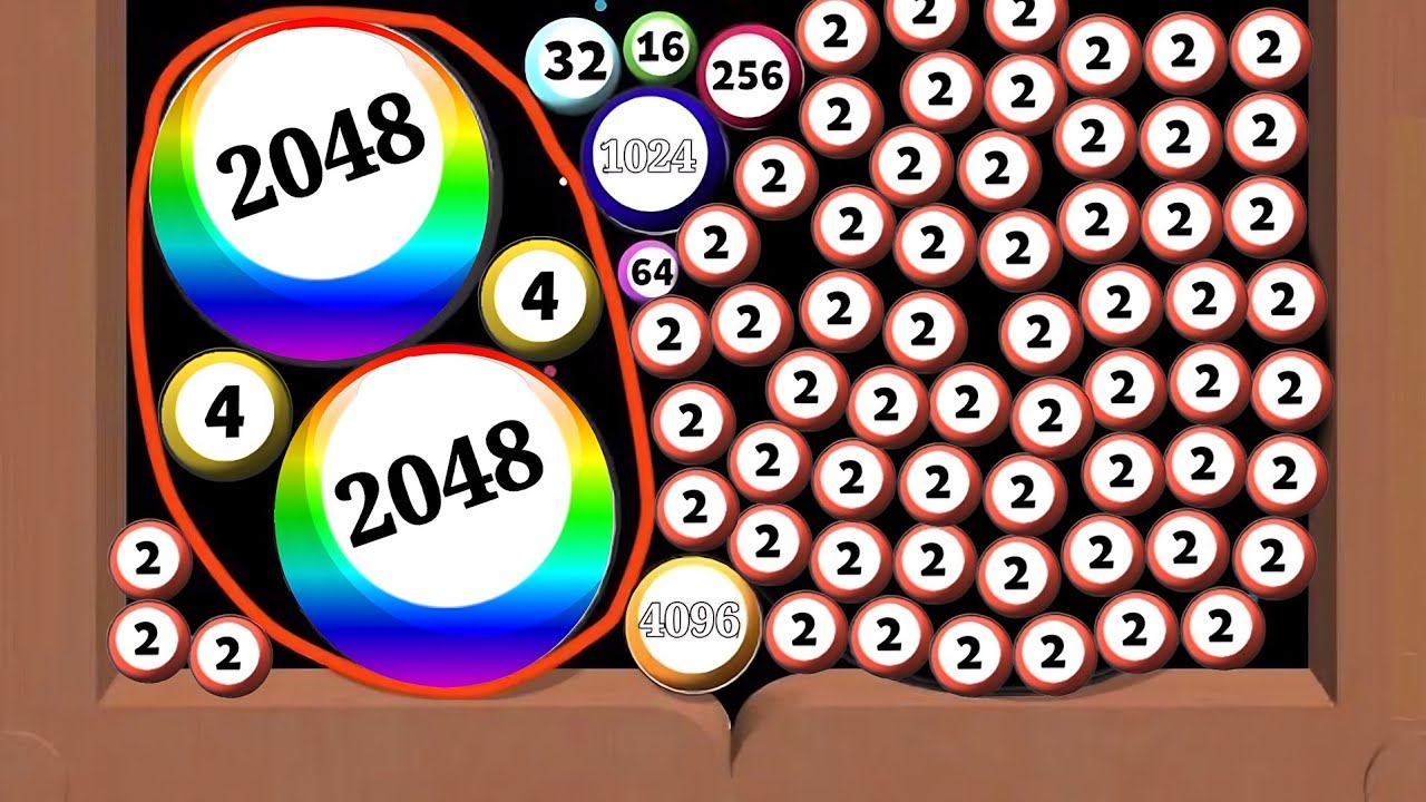 😂 SURROUND AND MERGE 2048, 4096, 🔴 1,000,000,000,000.. ∞ 🆚 Save the Fish 2048 Ball Gameplay part #77