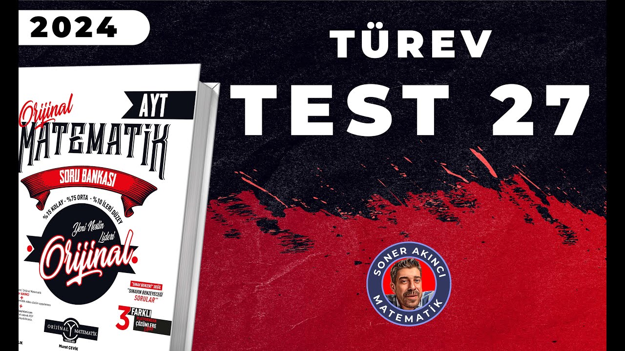 Türev TEST 27 | ORİJİNAL AYT SORU BANKASI | #yks2024