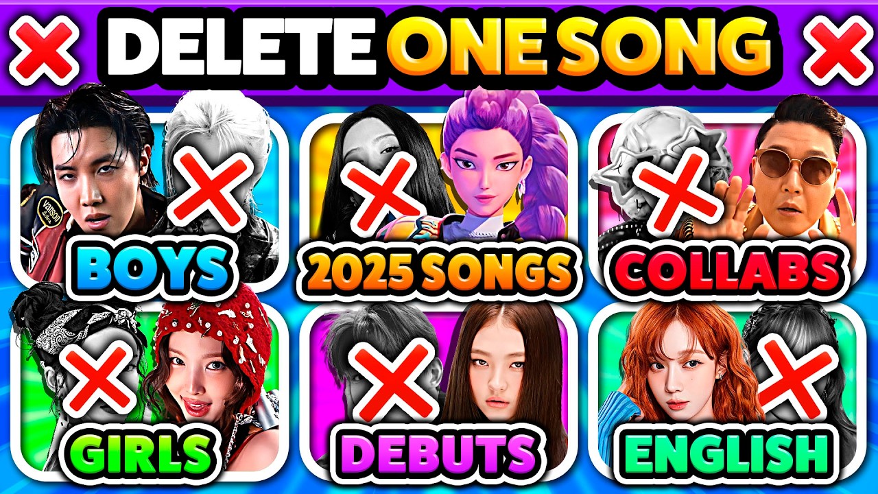 DELETE ONE KPOP SONG: RANDOM RULES 🔥 | KPOP GAME 2025