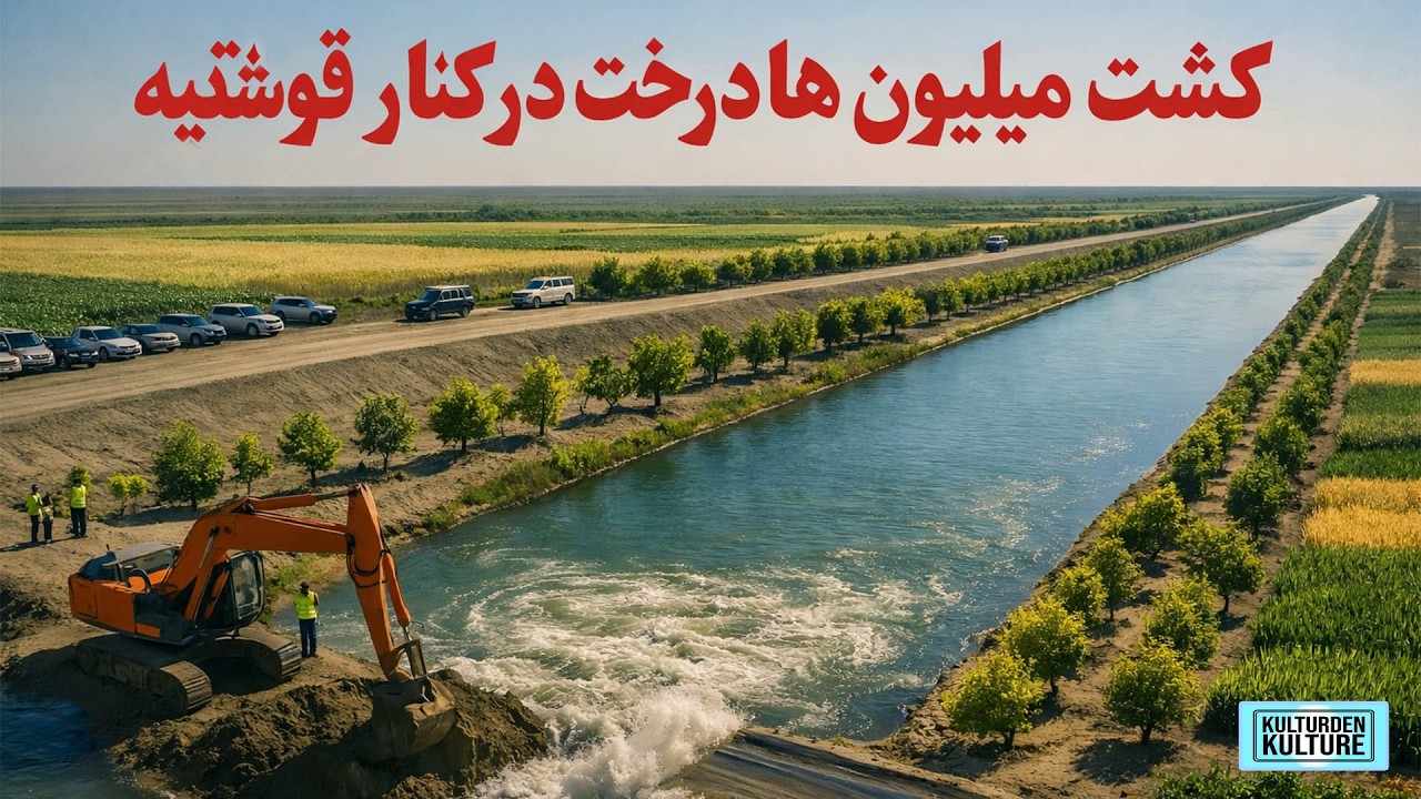 سرسبزسازی کنار کانال قوشتپه،کشت میلیون ها درخت درکنار کانال قوشتپه، پالونیا درقوشتپه |QOSHTEPE CANAL