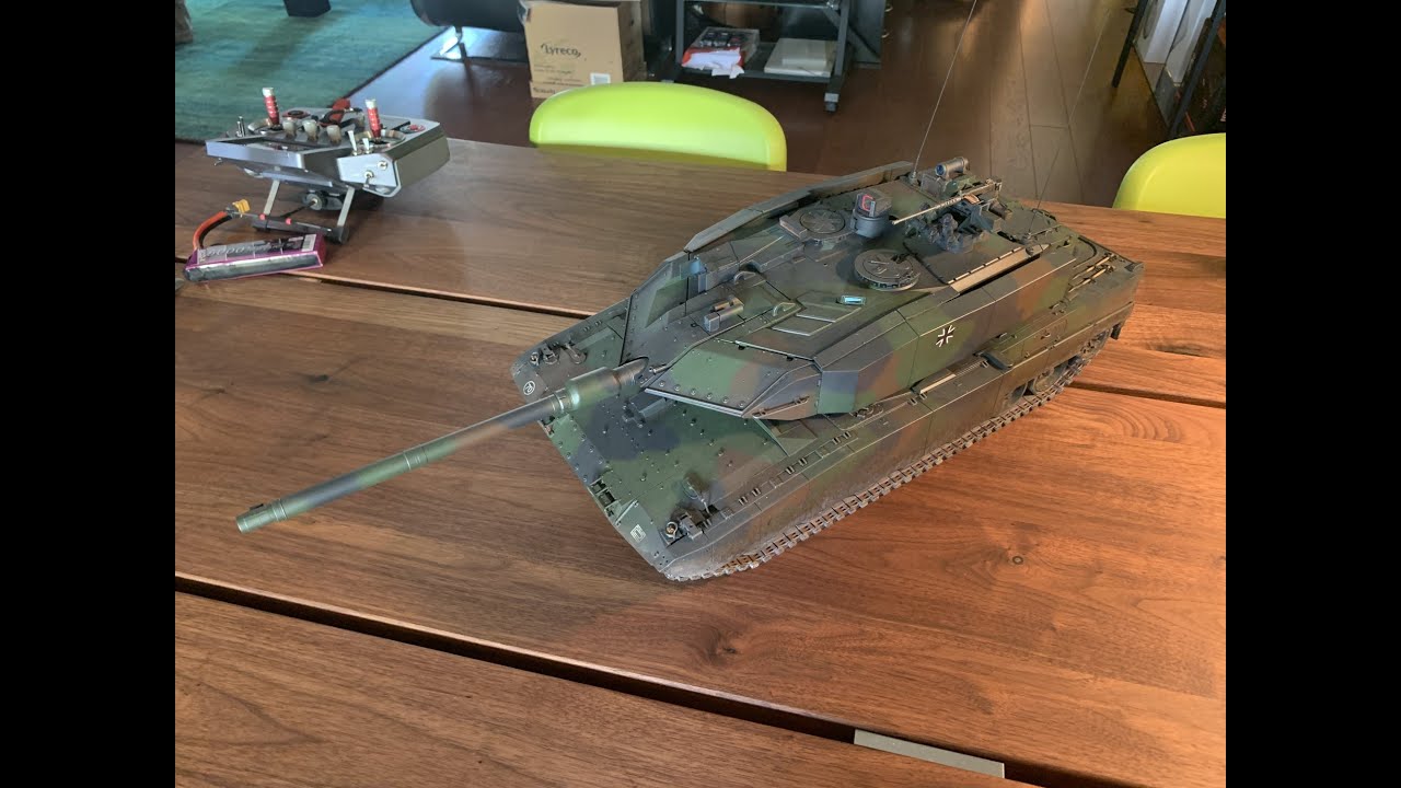 1:16 RC Tamiya #56020 Leopard 2A7+ with SGS-Electronic TVC-GSU-11
