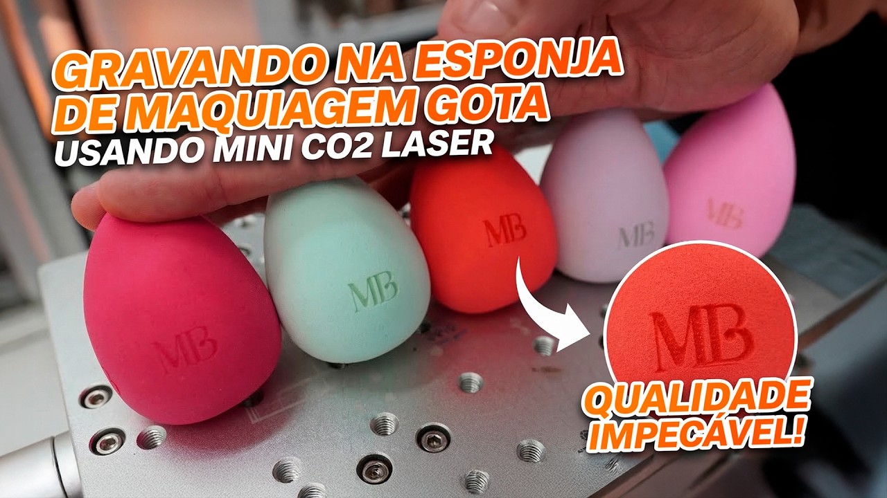 É POSSÍVEL GRAVAR A LASER EM UMA ESPONJA DE MAQUIAGEM? VAMOS DESCOBRIR
