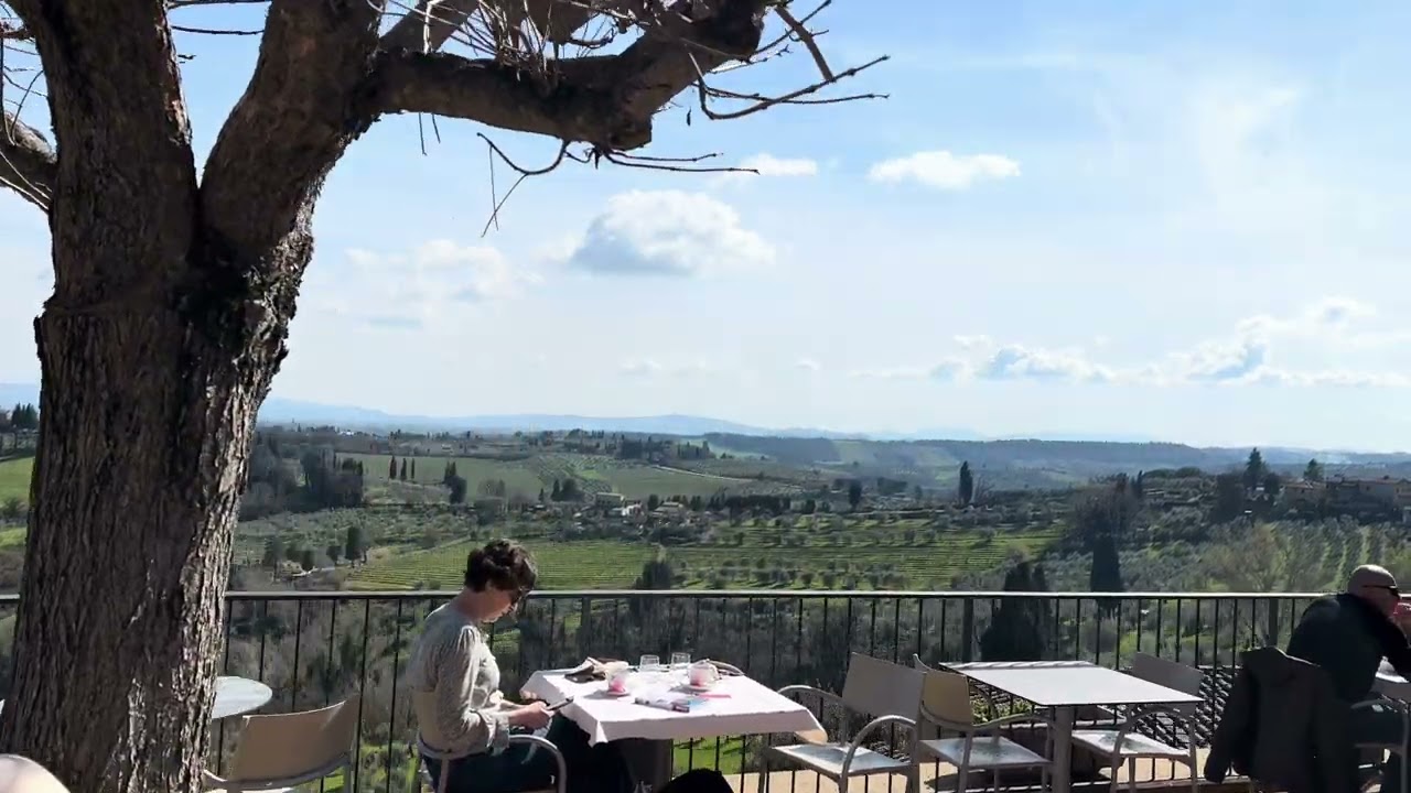 Dinner at Le Vecchie Mura.  San Gimignano, Italy (Tuscany Region)