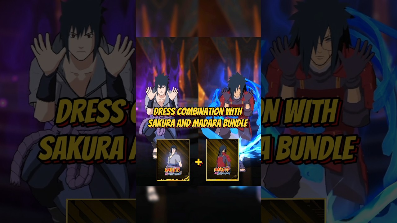 DRESS COMBINATION 👺 WITH MADARA BUNDLE 🔥 AND SASUKE BUNDLE 🔥 FREE FIRE 🔥