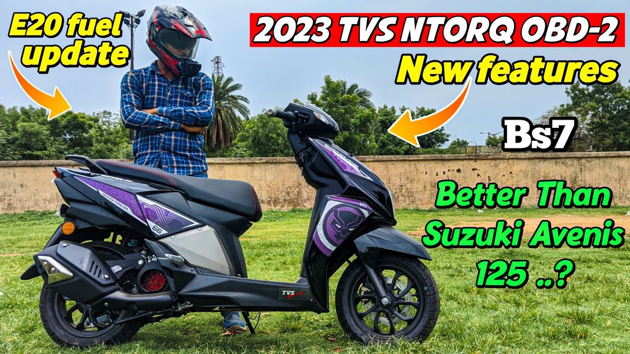 2023 TVS NTORQ OBD-2 E20 fuel update review - Black Panther Edition || Top speed 🔥