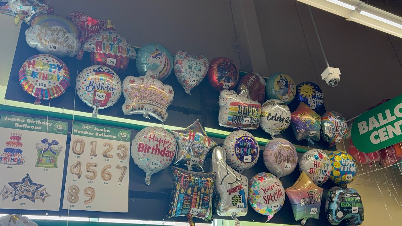 Dollar Tree Balloons Display in Sugarland #balloons #balloon #helium #dollartree #dollartreeballoon