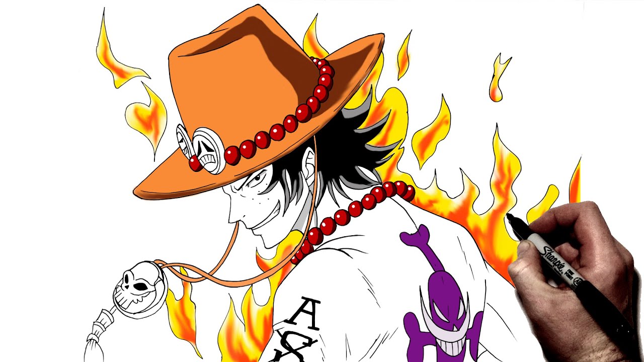 How To Draw Ace | Step By Step | One Piece