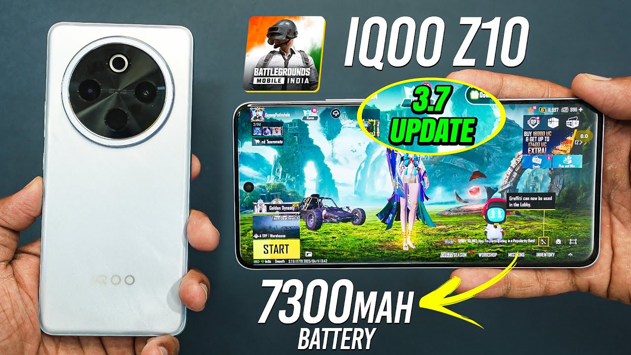 iQOO Z10 - BGMI Test with FPS Meter 🔥 Heating & Battery Drain
