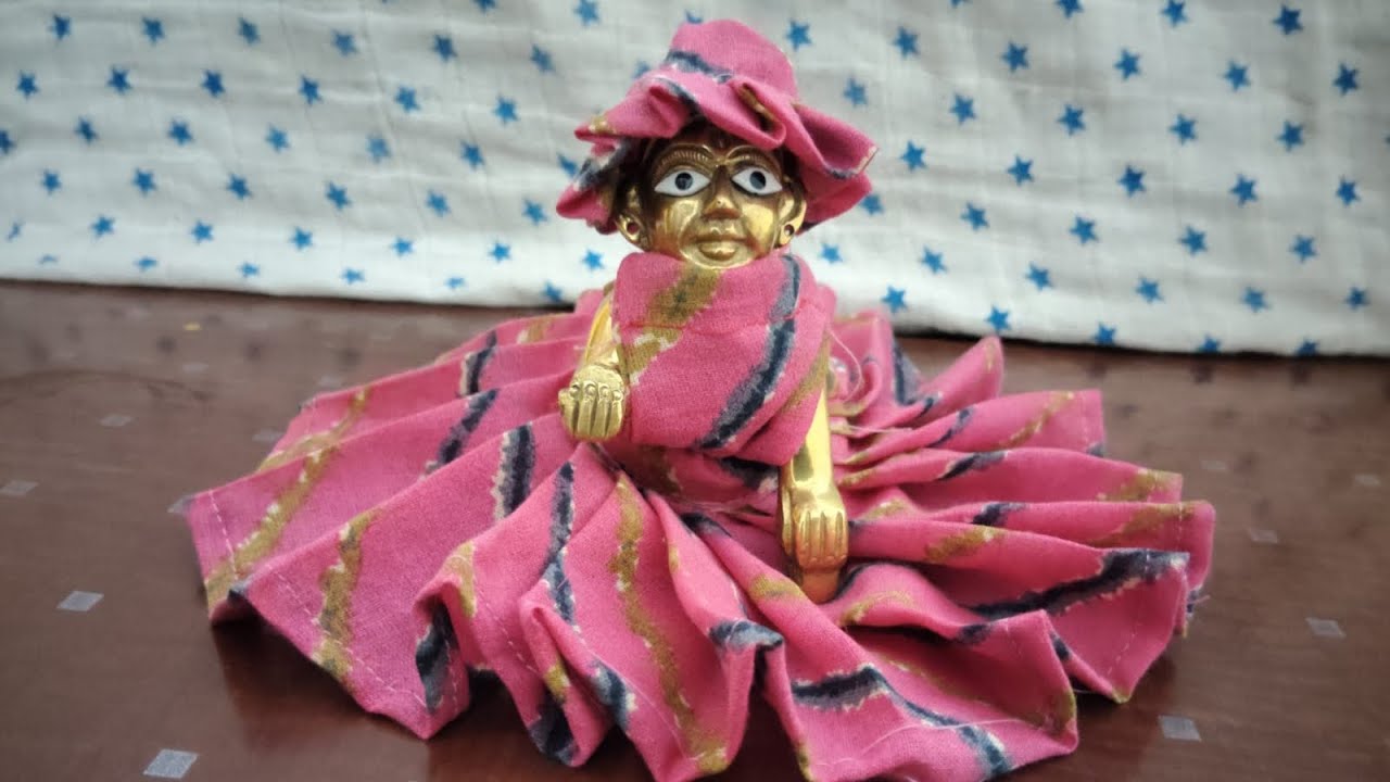 सिर्फ सीधी पट्टी से बनाए सभी साइज के लड्डू गोपाल की गर्मी की ड्रेस / summer dress 