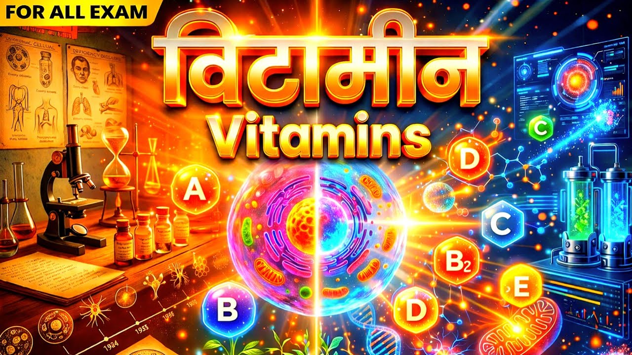 विटामिन (Basic से Advance) – पूरा चैप्टर एक वीडियो में|Vitamin| Biology|Complete Theory|Free PDF|