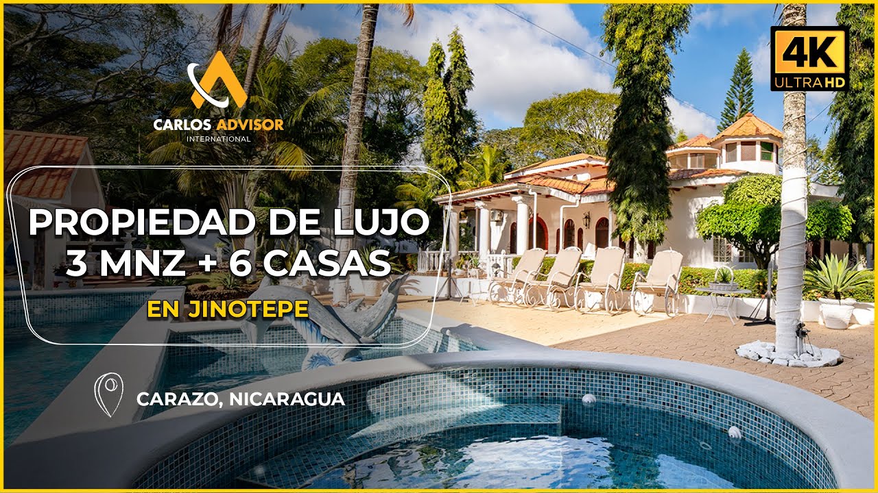 Propiedad de Lujo en Venta en Jinotepe, Nicaragua | 3 Manzanas con Piscina y Casas Adicionales