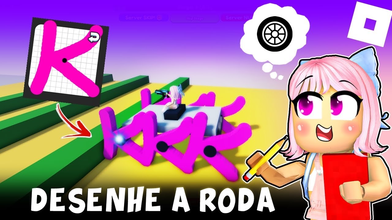 🚗OBBY DE CARRO, MAS VOCÊ DESENHA AS RODAS - Roblox