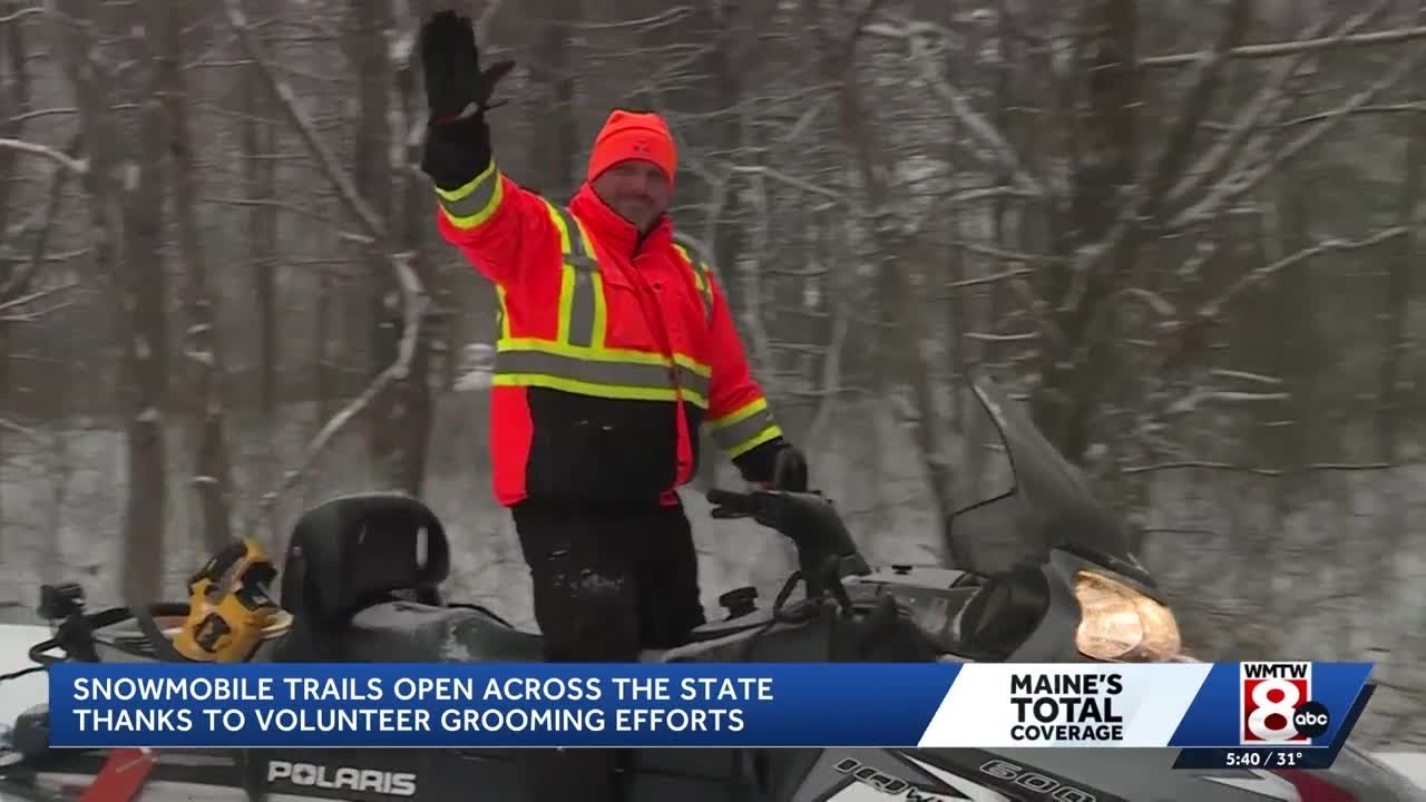 Maine snowmobile trails open thanks to volunteer grooming efforts