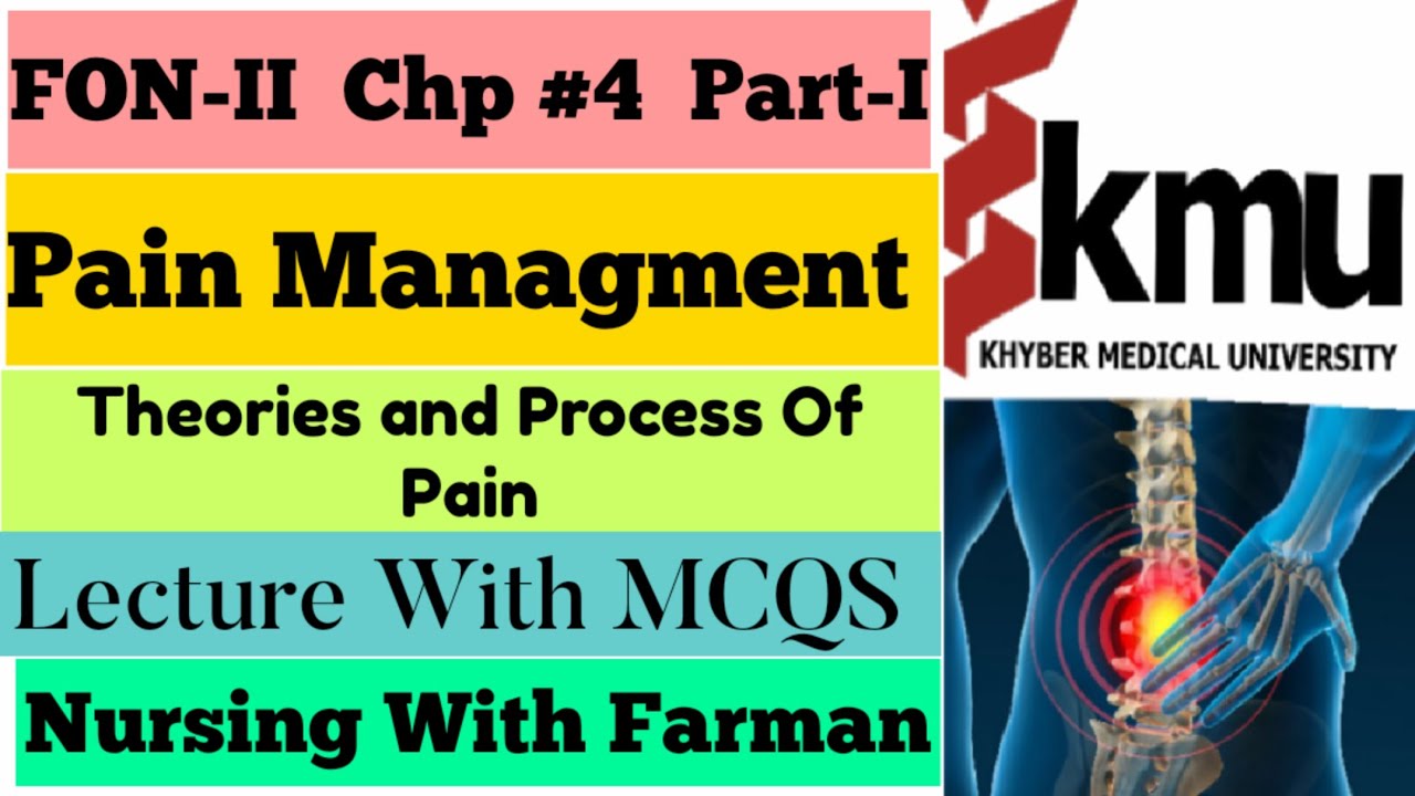 Pain Management FON-2 Urdu/Hindi | Chp#4 Part-1st | Theories  of pain | BSN Study ,KMU, MCQs Patten.