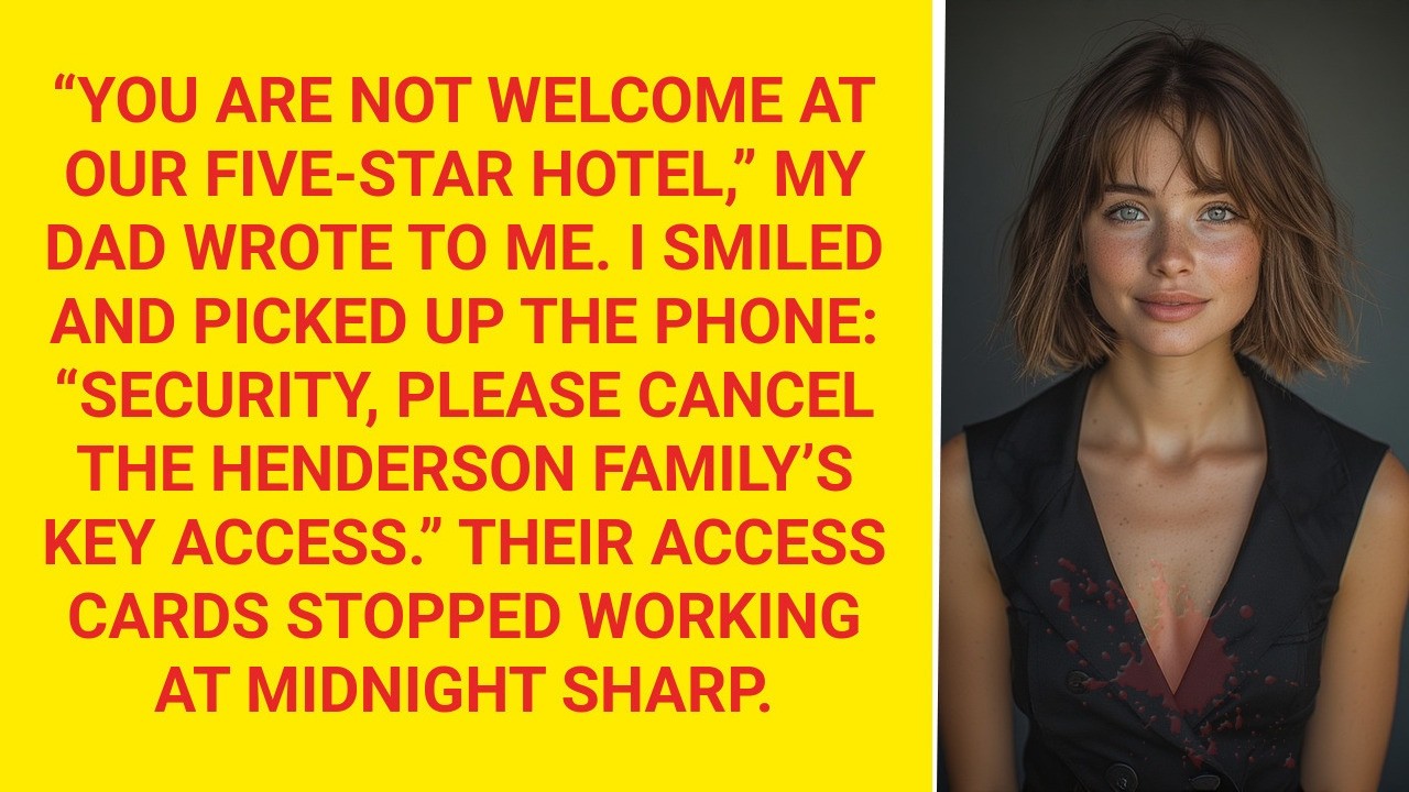 My Parents Forbade Me From Appearing at Their Hotel — Not Knowing That the Entire Chain Belongs To