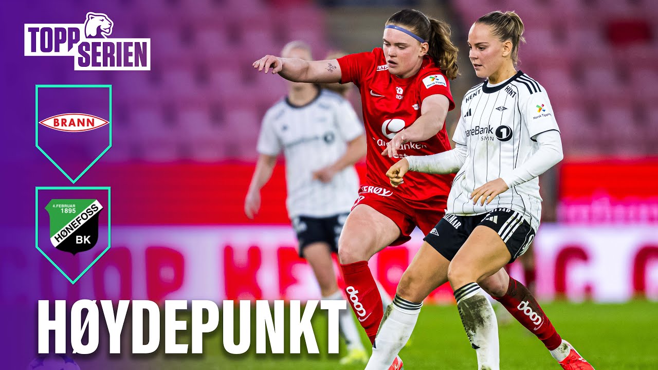 Gaupset-oppvisning da Brann seiret mot Hønefoss | Brann v Hønefoss Høydepunkter | Toppserien 2025
