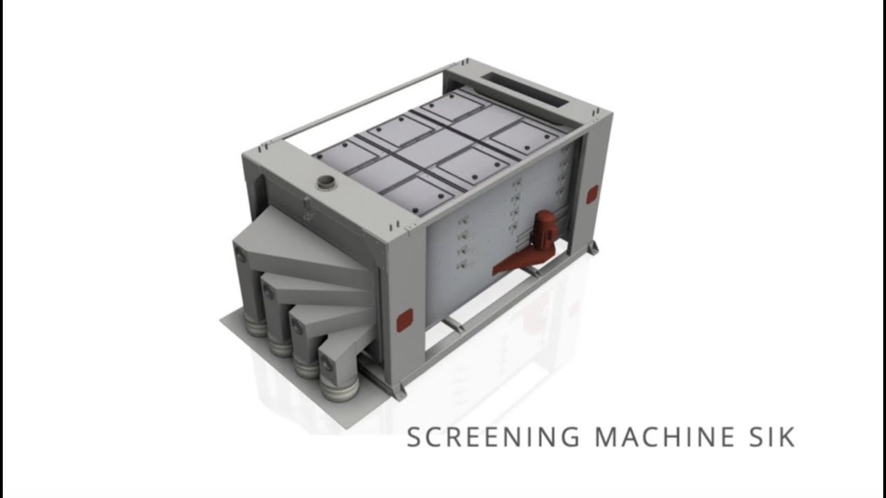 Screening dry bulk material with a screening machine