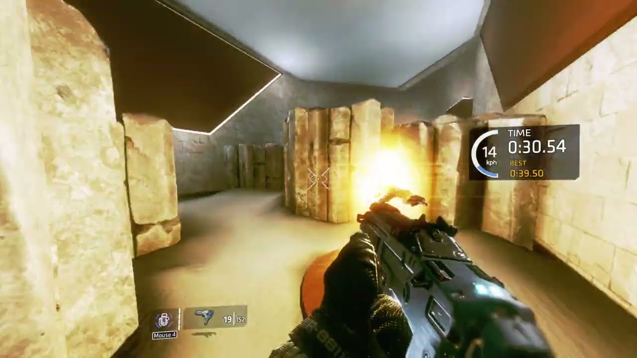 Titanfall 2 Gauntlet Speedrun 1:27.600. No sprint, No jump, No wallrun.