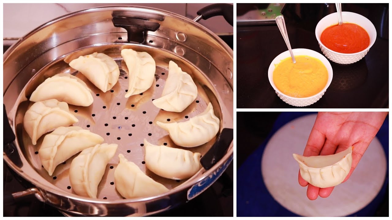 Veg MOMOS Recipe with 2 CHUTNEYS Recipe | मोमोज बनाने की आसान विधि | indian youtuber neelam vlogs
