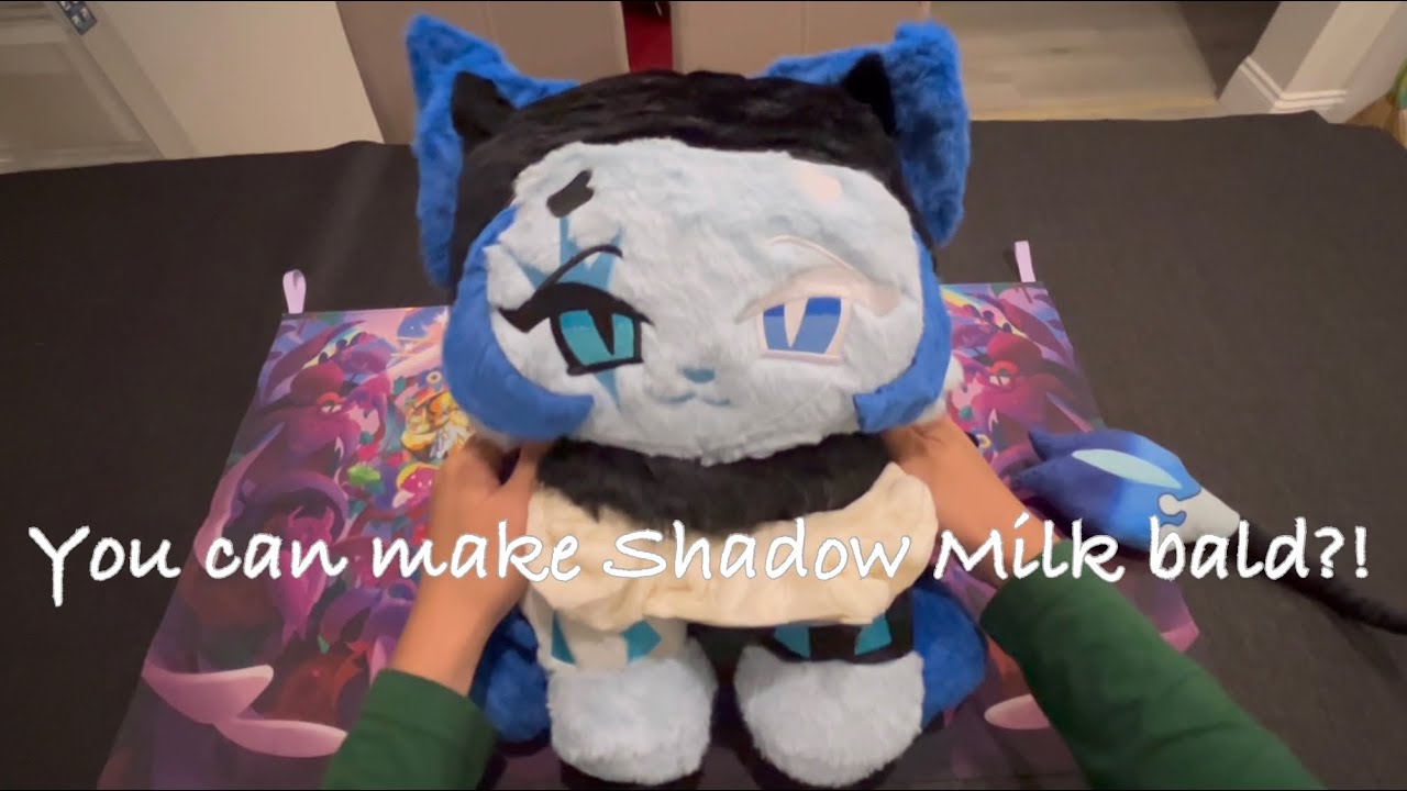 SHADOW MILK COOKIE MEOW PLUSH!! || #cookierun #cookierunmerch #cookierunkingdom #unboxing 